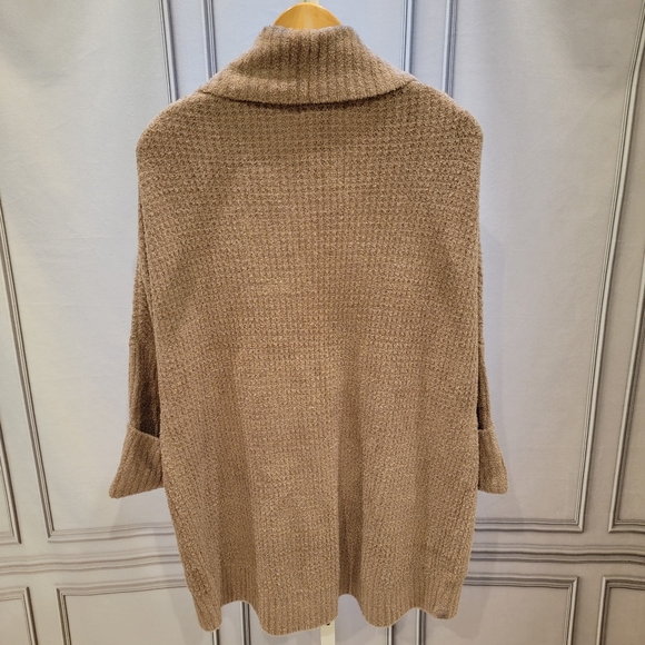 Barefoot Dreams CozyChic Lite Waffle Cocoon Cardigan Driftwood S/M - Picture 9 of 12